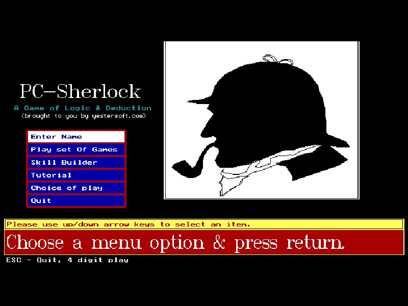 PC-Sherlock: A Game of Logic & Deduction